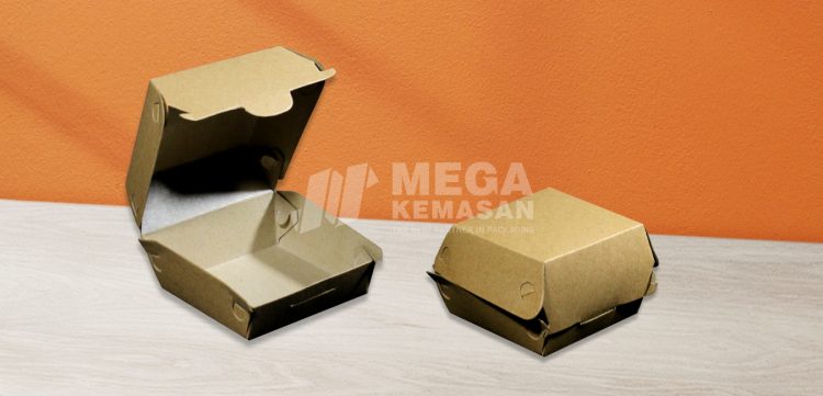 Mengemas dengan Hemat Pakai Box Burger Kraft Coklat