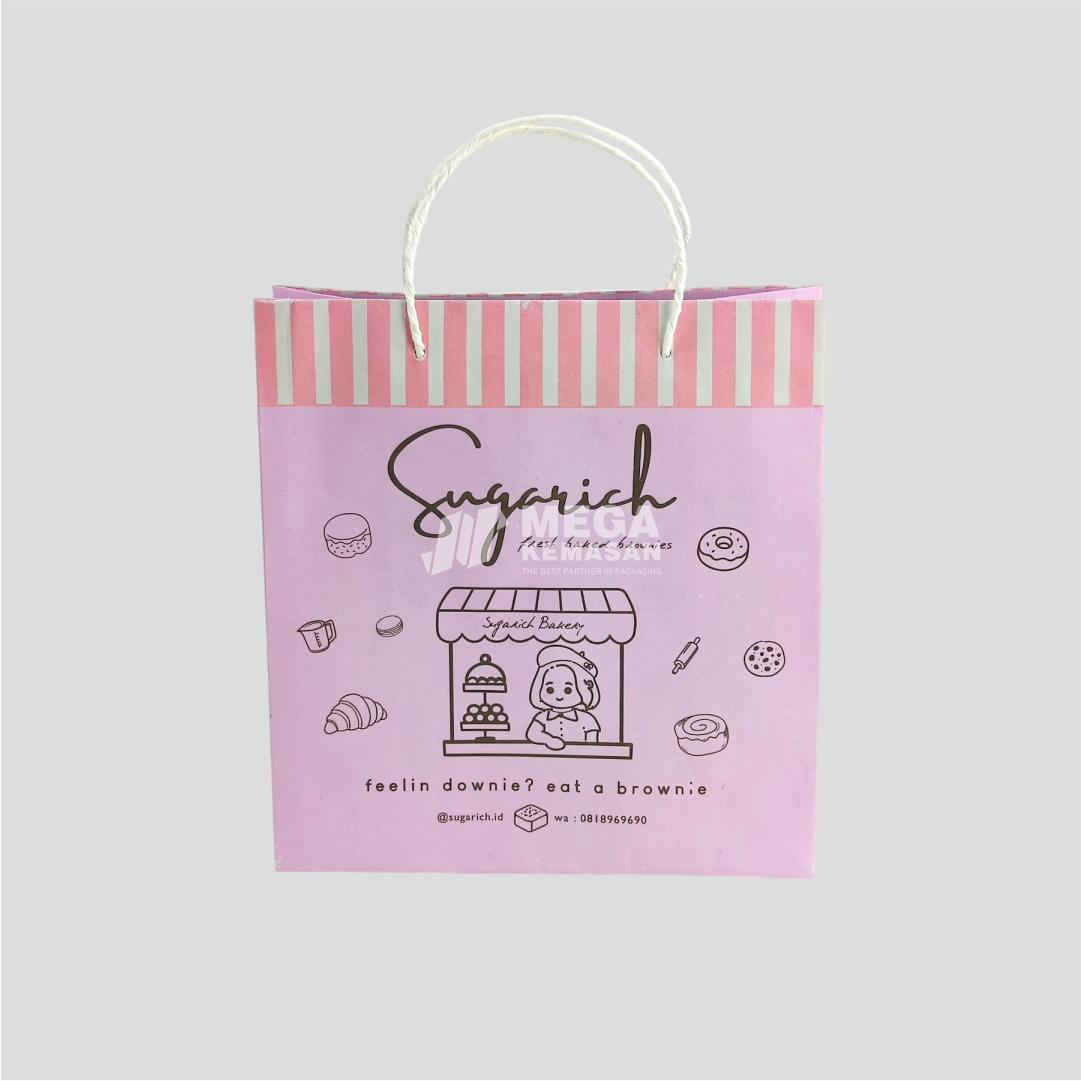 mega_kemasan_paper bag kraft putih 23,5x11x25 sugarich.id fresh baked brownies