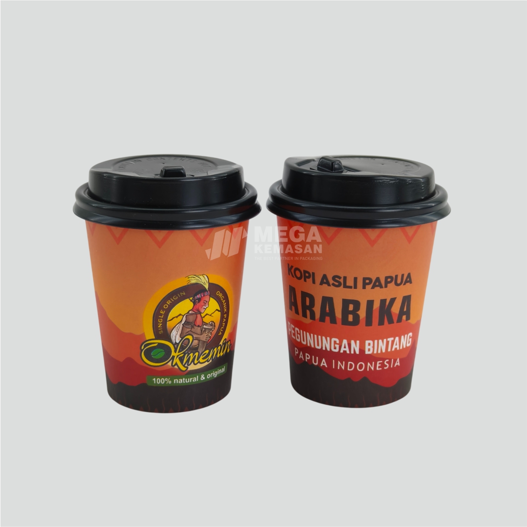 mega_kemasan_paper cup 8 oz okmemin kopi asli papua arabika