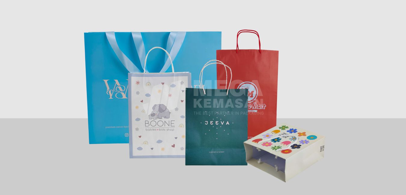 Grosir Paper Bag Custom Berkualitas Tinggi, Bebas Request Ukuran dan Desain